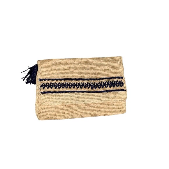 Vanessa Bruno Cabas Voyage Clutch Handbag Raffia Woven - Picture 1 of 6